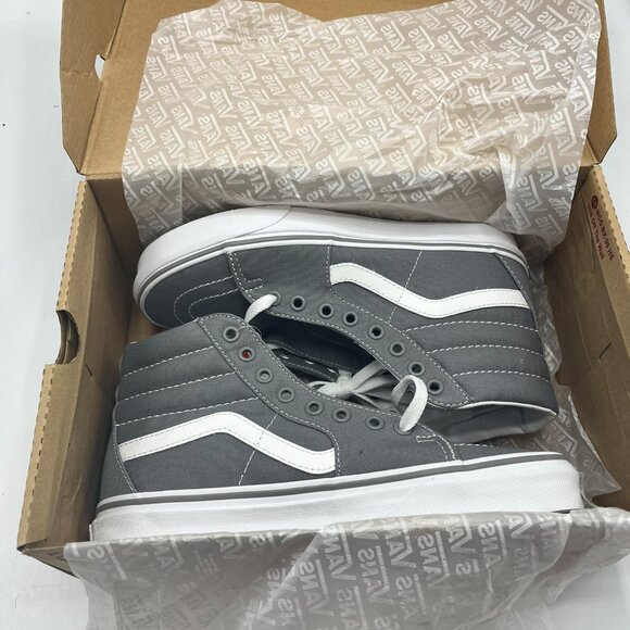 Vans Off the Wall Sk8-Hi Frost Gray Womens Size 8 Mens Size 6.5 Skateboard Shoes - Picture 2 of 6